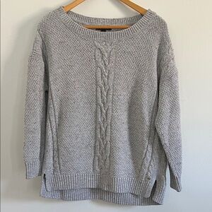 Tommy Hilfiger Light Gray Cable Knit Sweater